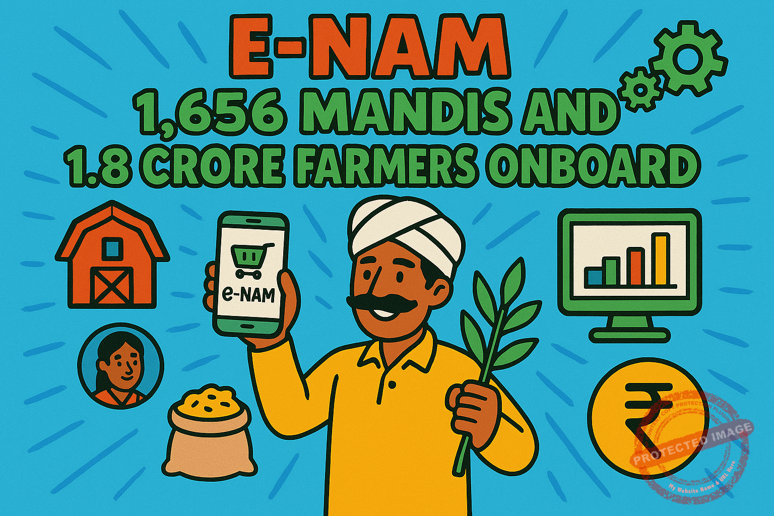 e‑NAM Boosts Digital Agriculture with 1,656 Mandis and 1.8 Crore Farmers Onboard