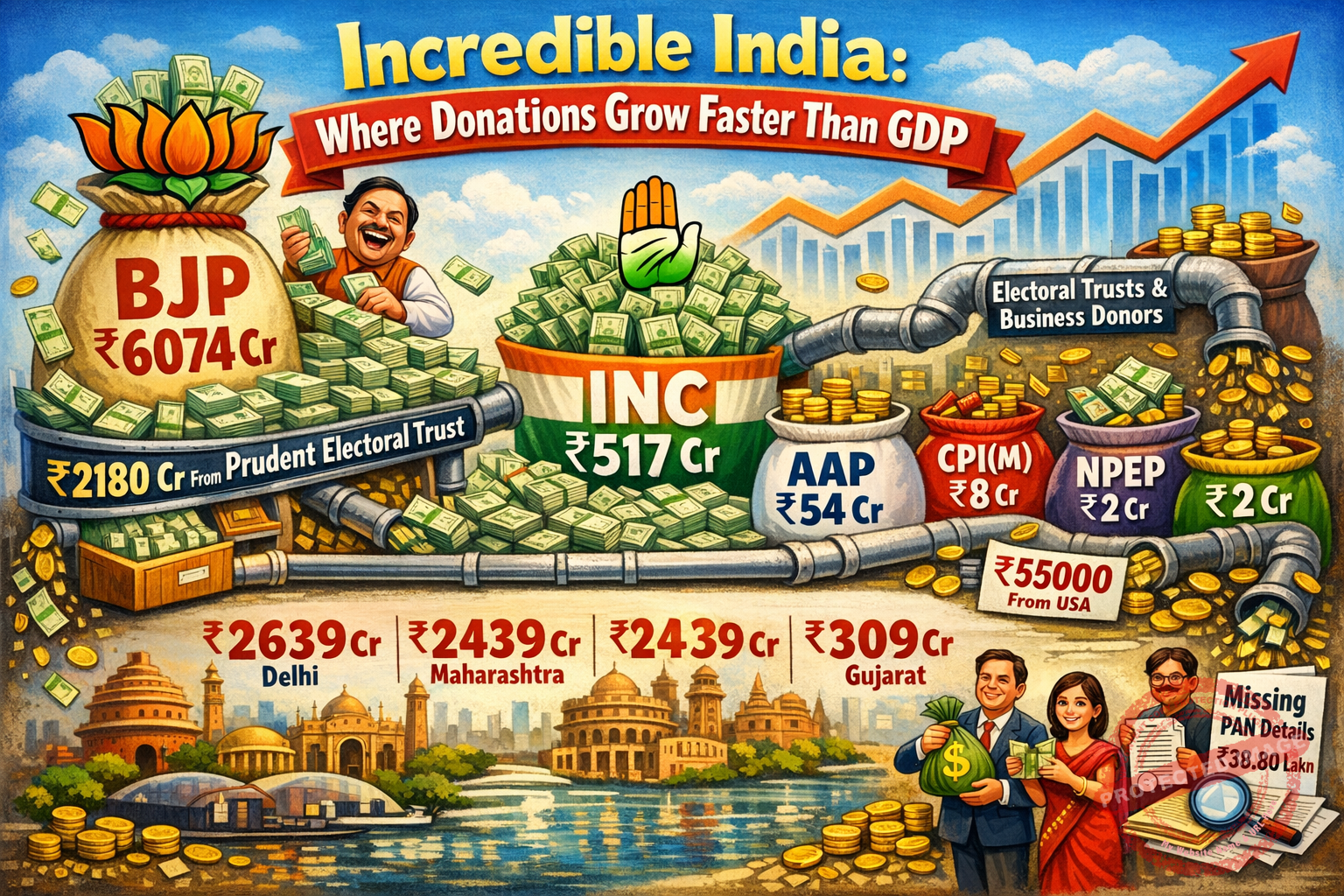 As Incomes Crawl, Political Coffers Sprint Ahead