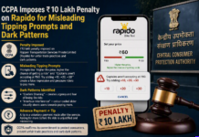 CCPA Imposes Rs 10 Lakh Penalty on Rapido for Misleading Tipping Prompts and Dark Patterns
