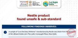 FSSAI Halts Sale of Nestle Low-Fat Dairy Whitener After Sample Fails Safety Test