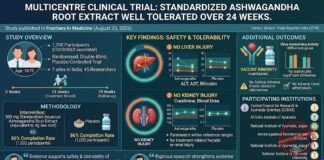 24-Week Trial Finds Standardized Ashwagandha Extract Well Tolerated