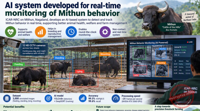 New AI Tool Enables Real-Time Mithun Monitoring